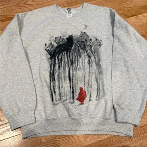 Wolves Crewneck with Red Accent